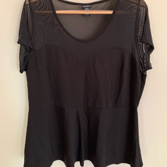 torrid Tops - Torrid Peplum Black Top